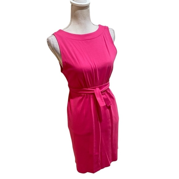 J. Crew hot pink fuchsia reversible sleeveless above knee dress belt size small - Picture 5 of 13